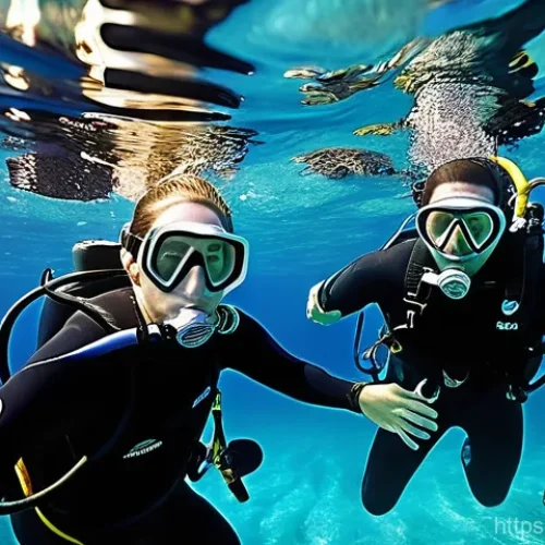 Home 14 다이빙 강사 실무를 위한 현장 경험 - **Image Prompt 1: The Calm Professional in a Challenging Dive**
"A male scuba diving instructor,...